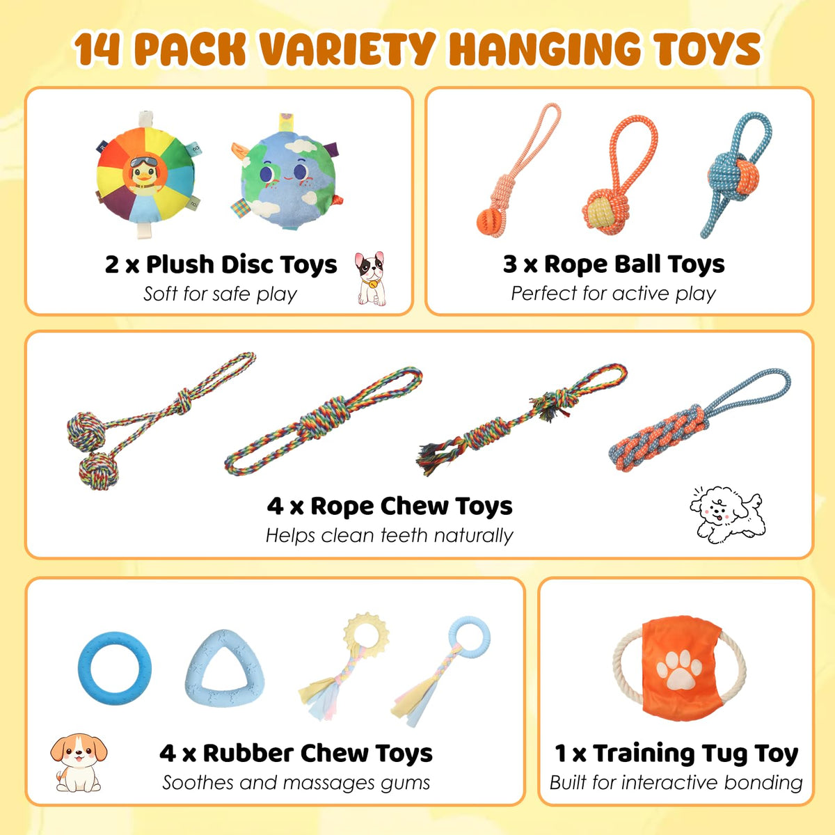 Puppy Play Gym with 14 Hanging Toys C383761