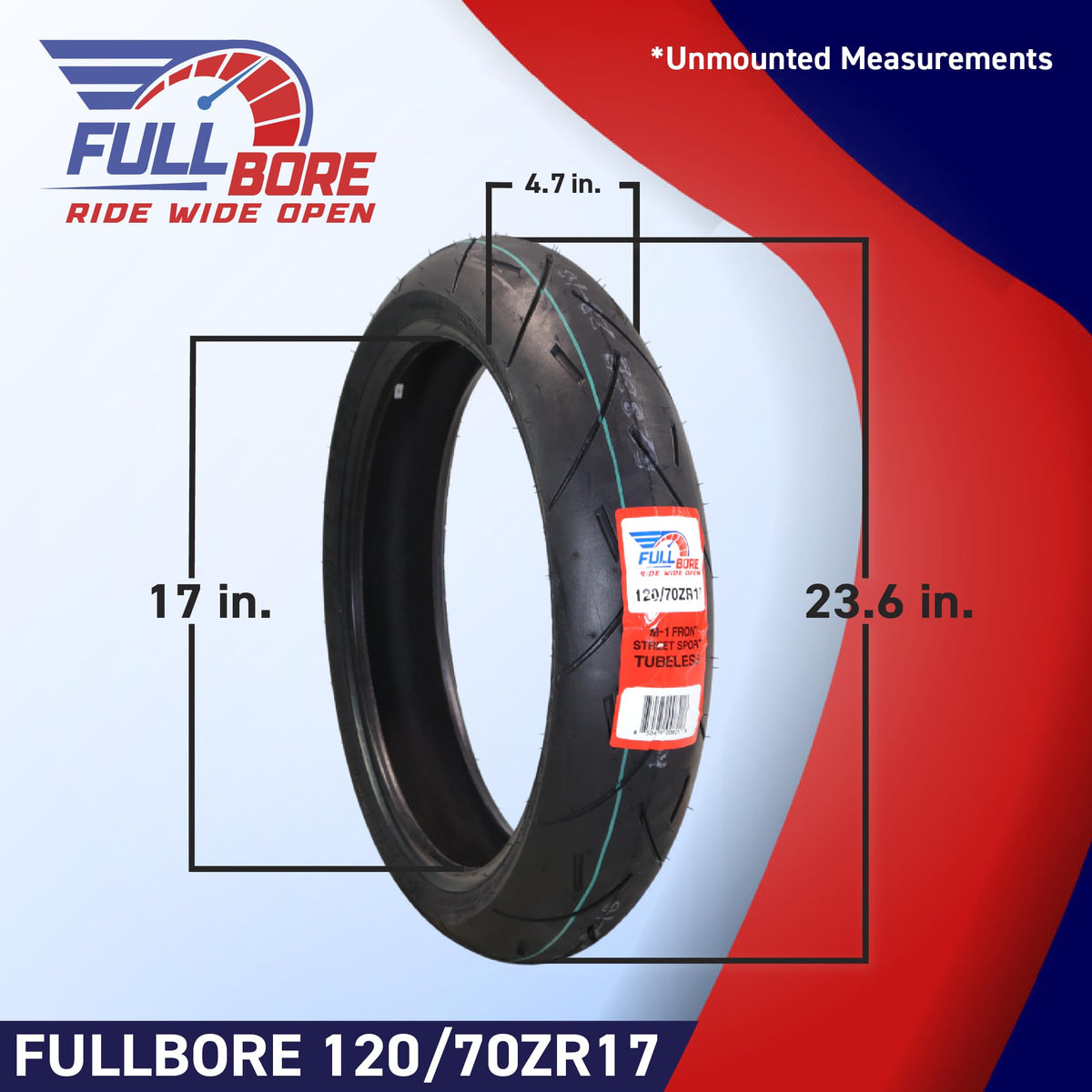 120/70ZR17 Front Motorcycle Tire W8226