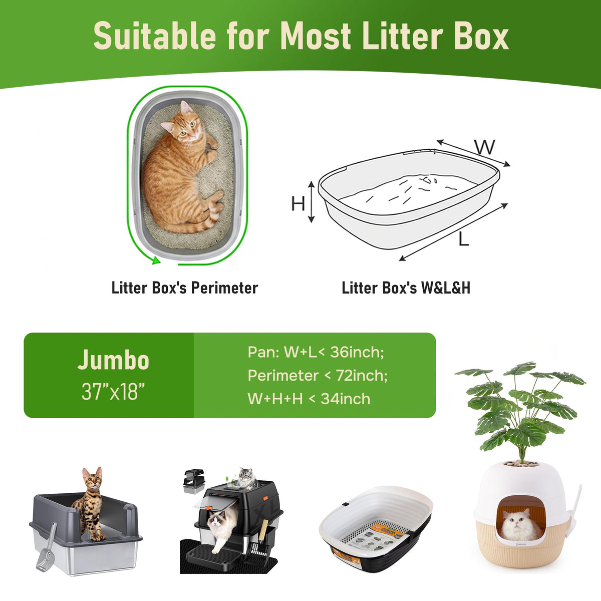 Cat Litter Box Liners Large 20 Count Y1429