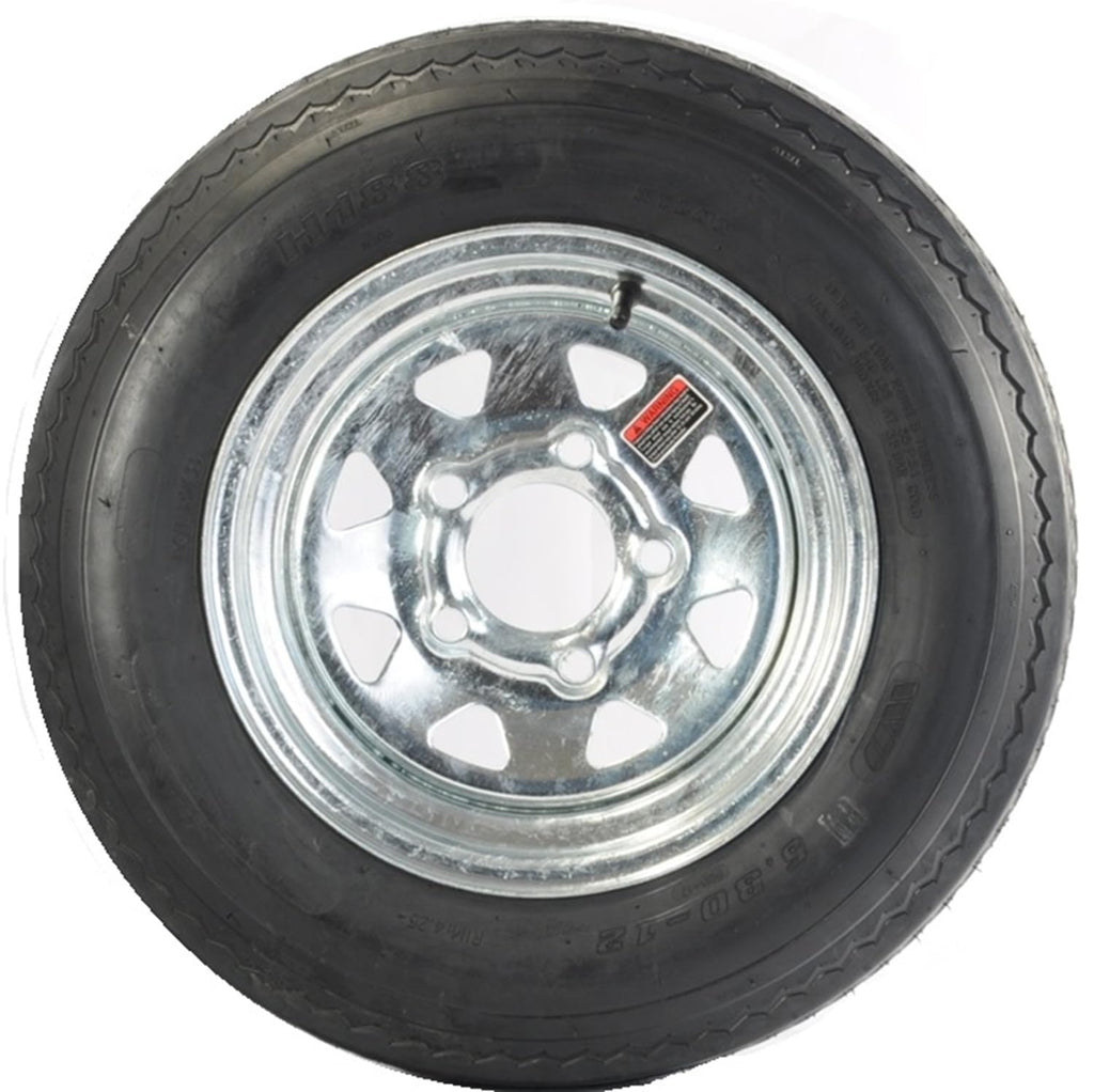 12 Inch 5 Lug Trailer Tire Rim Assembly F554