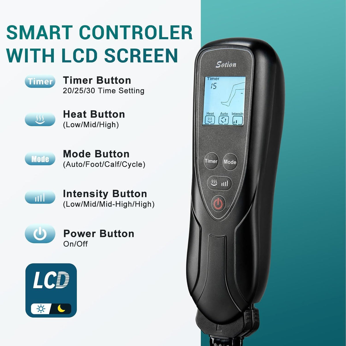 Air Compression Leg Massager with Heat G493