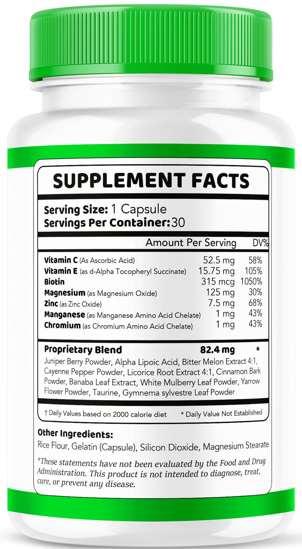 30 Capsules Supplement Pills I800