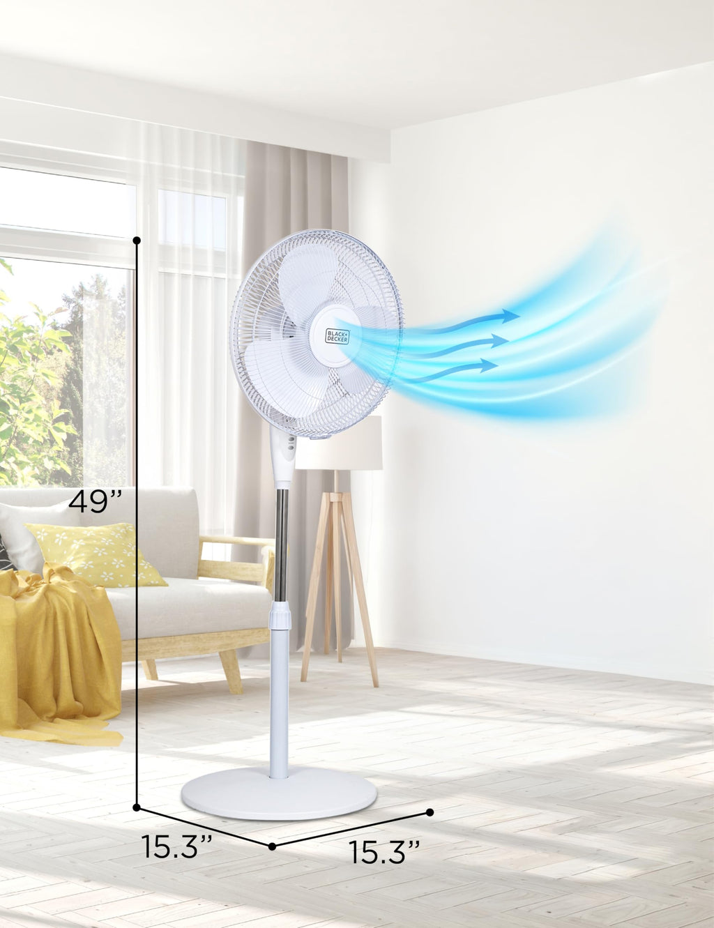 16" Oscillating Pedestal Fan with Remote N5383
