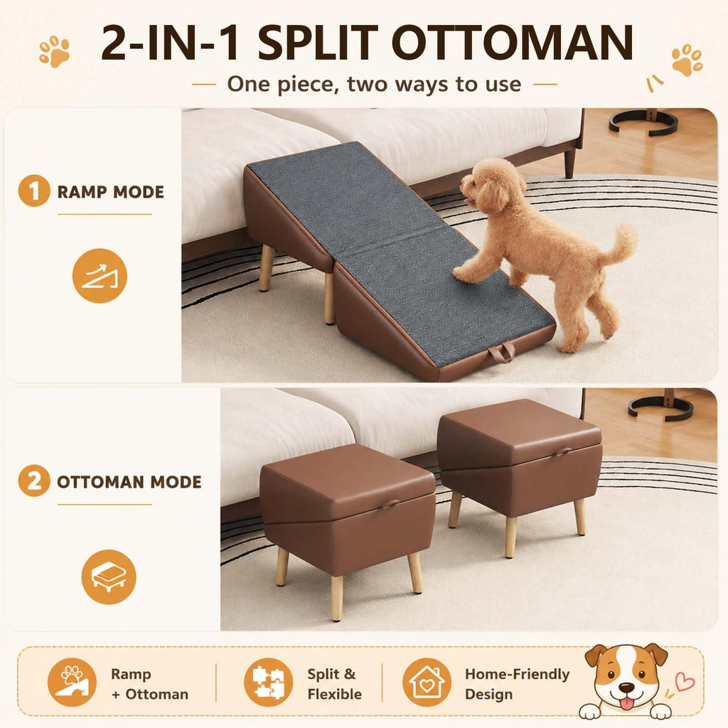 16" H Foldable Wooden Pet Stairs E3811