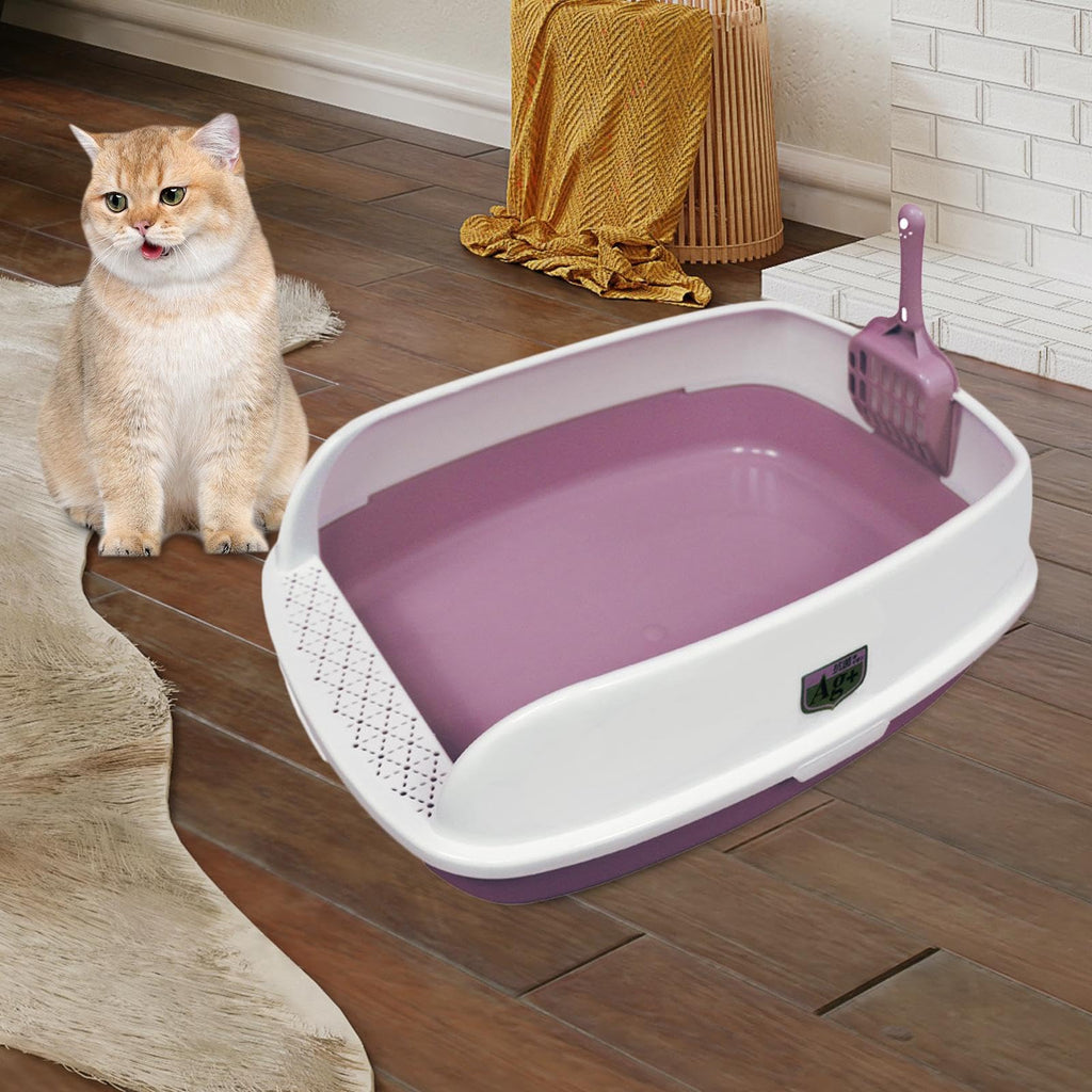 Pink Semi Enclosed Cat Litter Box P465