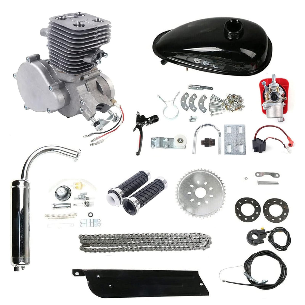 2 Stroke 100cc Bicycle Engine Kit with 44 Tooth Sprocket M7304