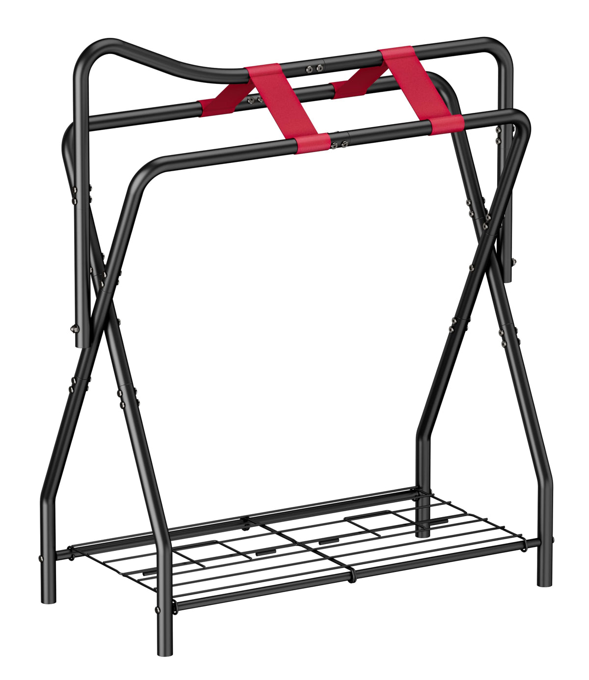 Portable Folding Saddle Rack with Storage D440673
