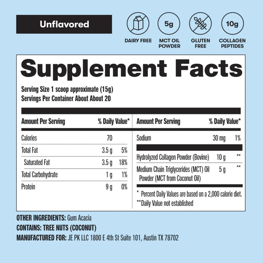 Unflavored Collagen Peptides Protein Powder J502