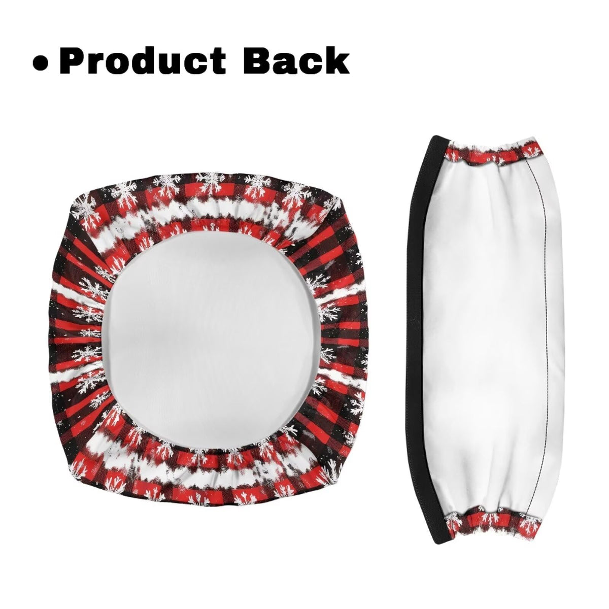 Snowflake Red Plaid Rollator Walker Seat and Backrest Cover Set K14004