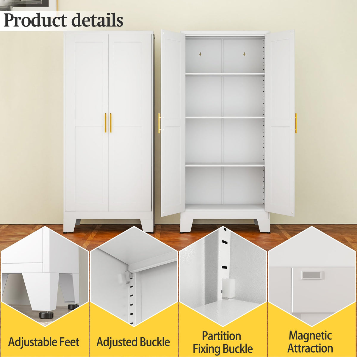 White Metal Storage Cabinet Z367