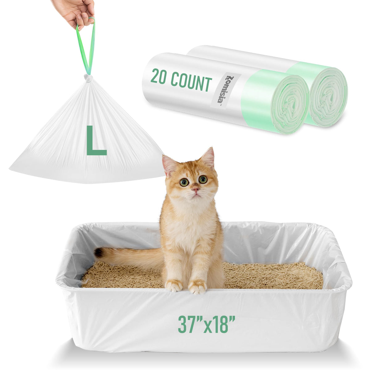 Cat Litter Box Liners Large 20 Count Y1429