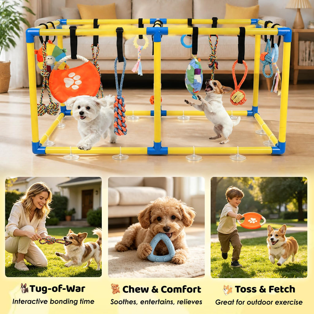 Puppy Play Gym with 14 Hanging Toys C383761