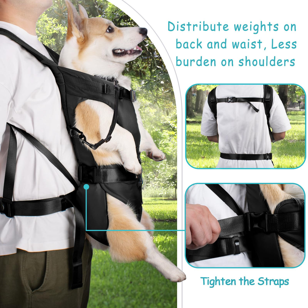 Adjustable Legs Out Dog Carrier Backpack L308