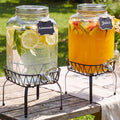 2 Pack 2 Gallon Glass Drink Dispenser with Stand R9540