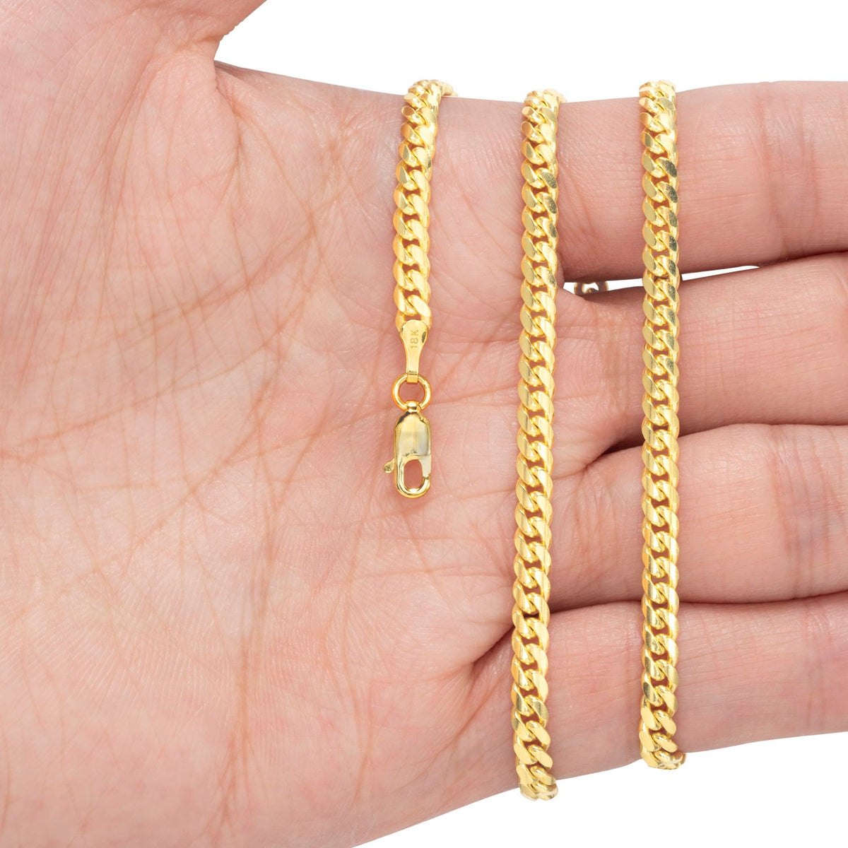 18k Yellow Gold Cuban Link Chain Necklace G181