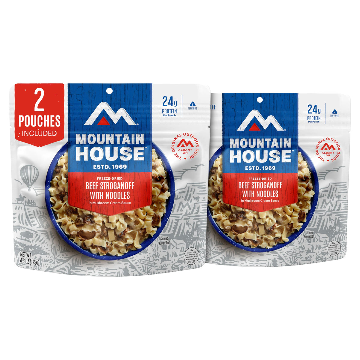 Freeze-Dried Dinner Entree 4 Servings 2-Pack W4558