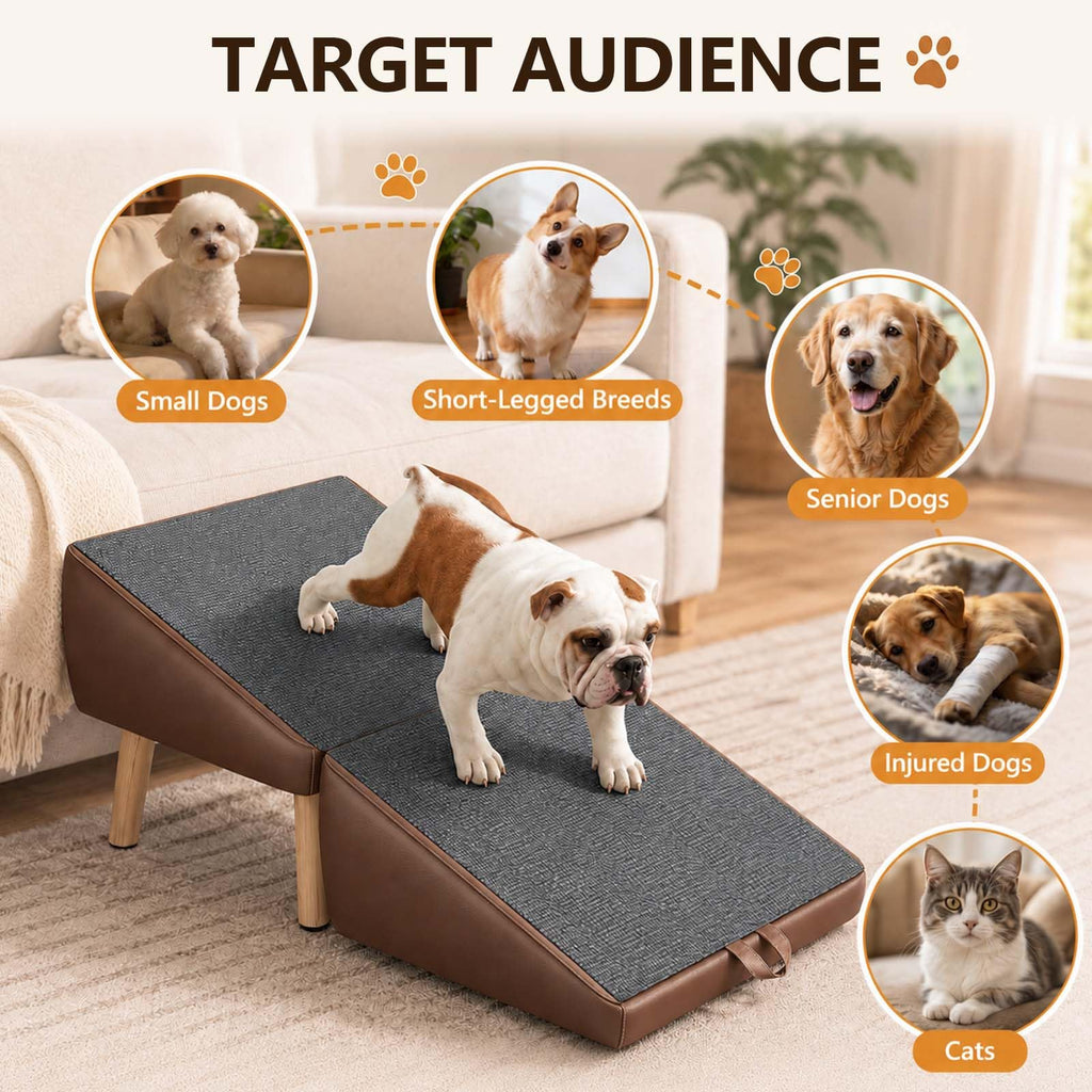 16" H Foldable Wooden Pet Stairs E3811