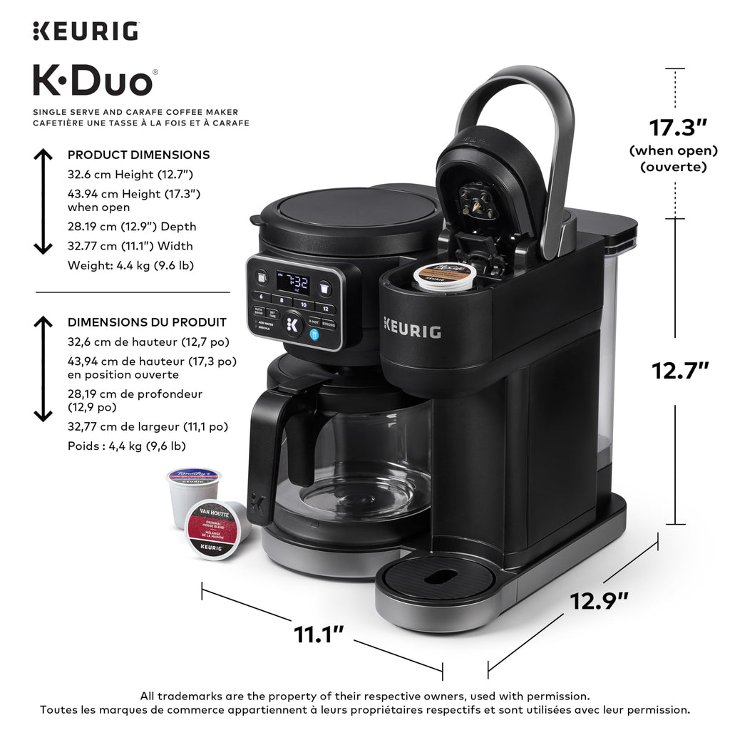 Black Single Serve K-Cup Pod & Carafe Coffee Maker U93259