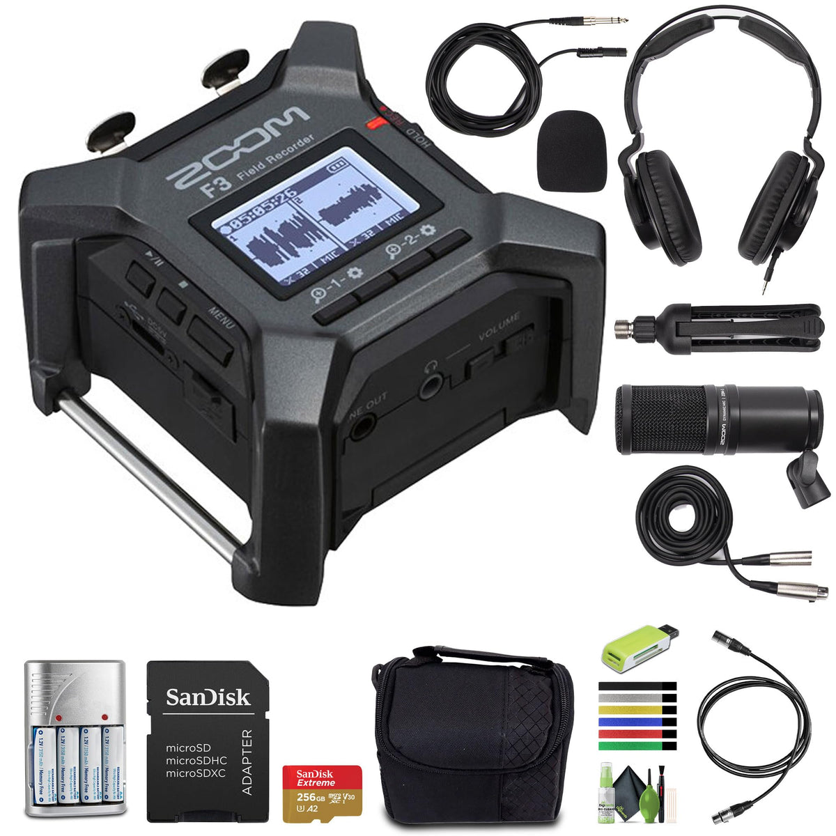 32-Bit Float Field Recorder + Podcast Mic Pack Bundle E30437
