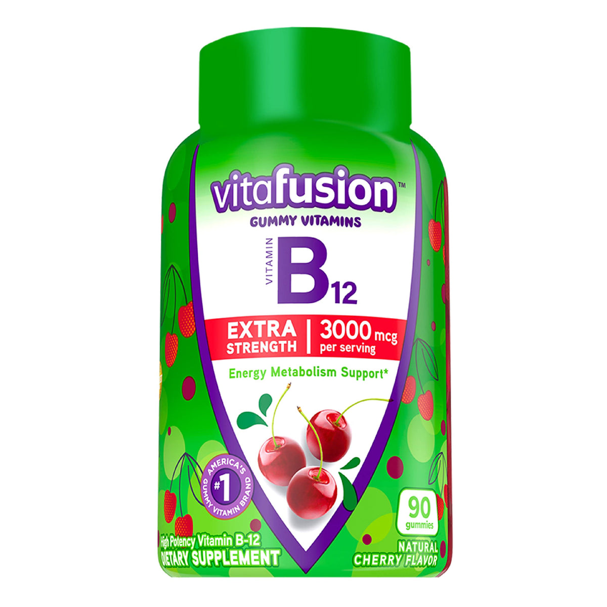 Beetroot Chews and B12 Gummies, 90 Count Cherry Flavor P950933