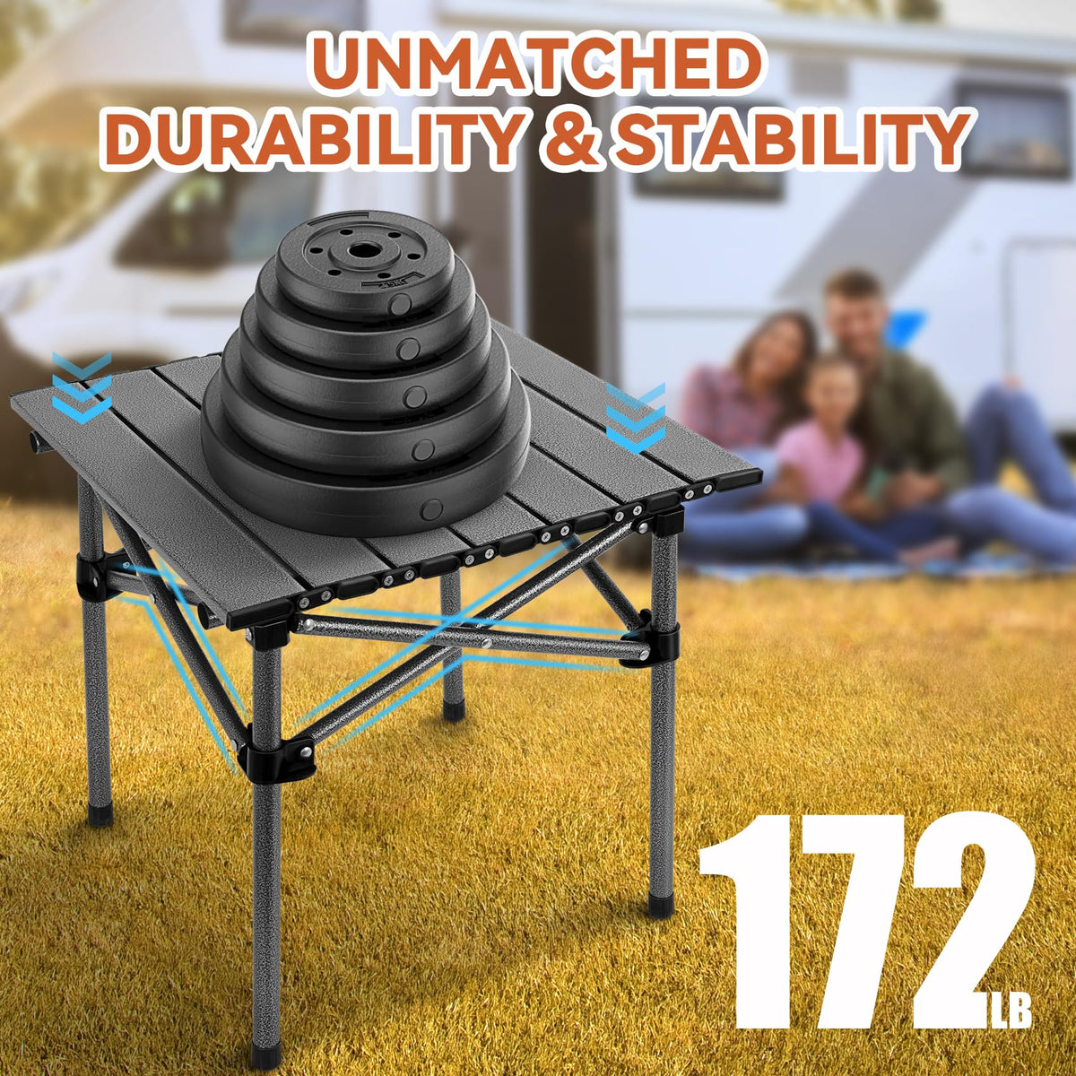 Portable Folding Aluminum Camping Table with Carry Bag E66800