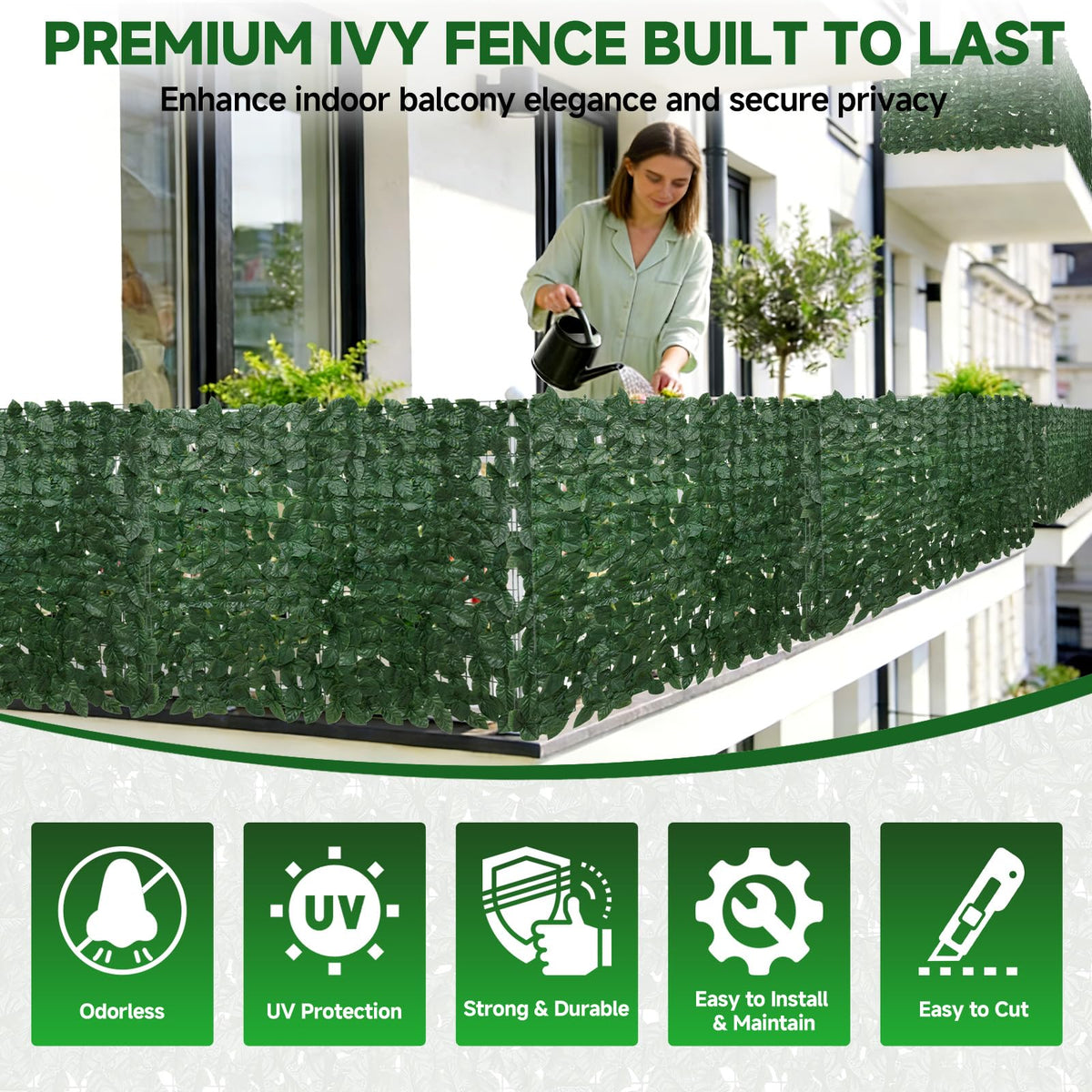 Artificial Ivy Privacy Fence Screen W980