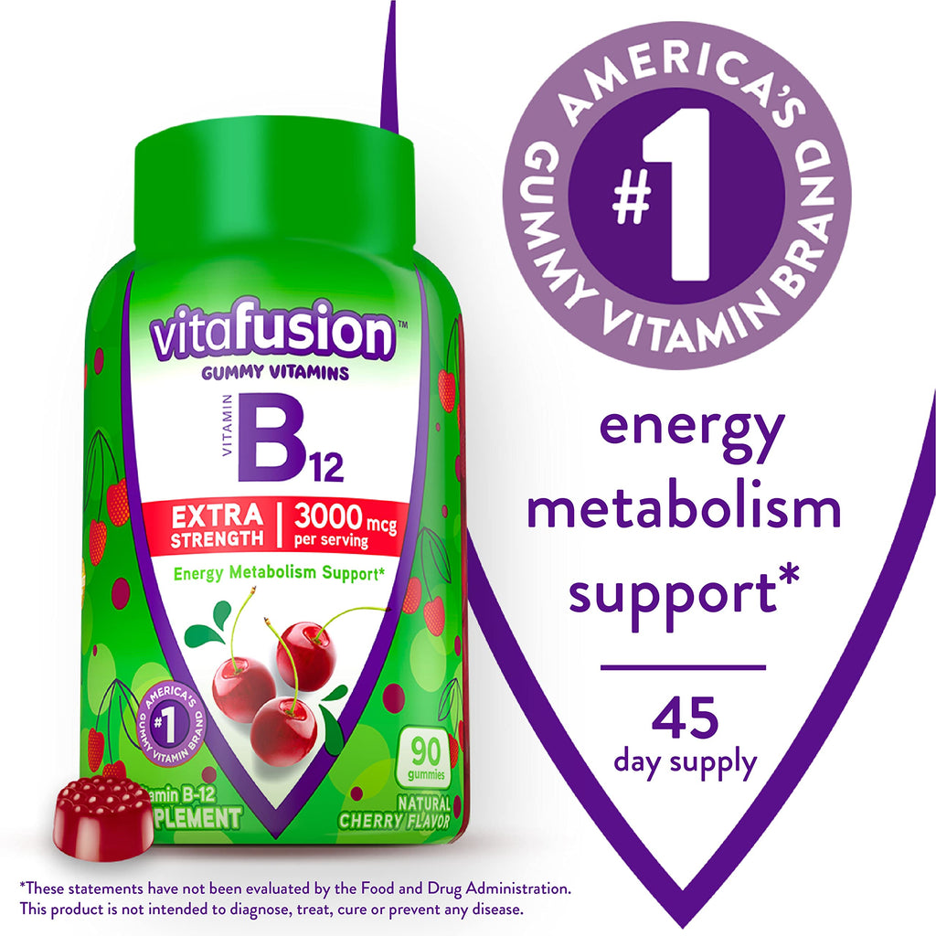 Beetroot Chews and B12 Gummies, 90 Count Cherry Flavor P950933