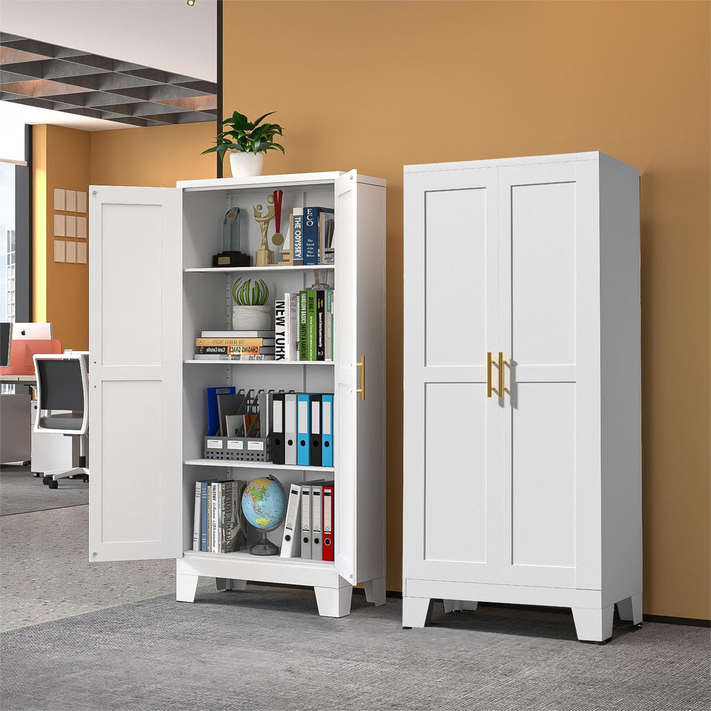 White Metal Storage Cabinet Z367
