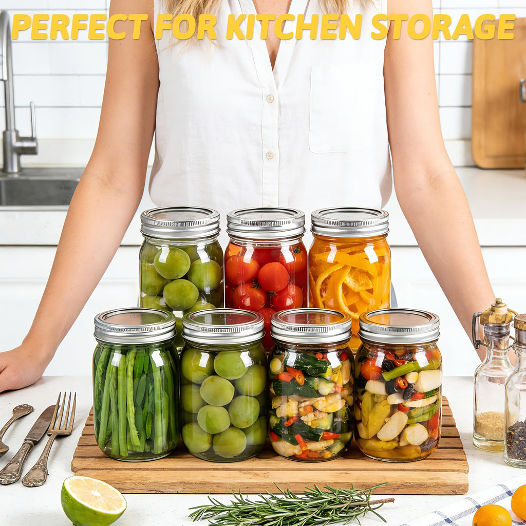 12 oz Regular Mouth Mason Jars 20 Pack U6804