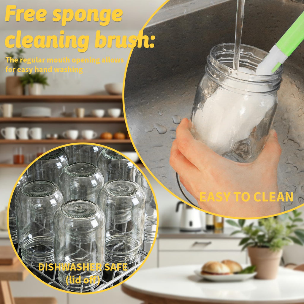 12 oz Regular Mouth Mason Jars 20 Pack U6804