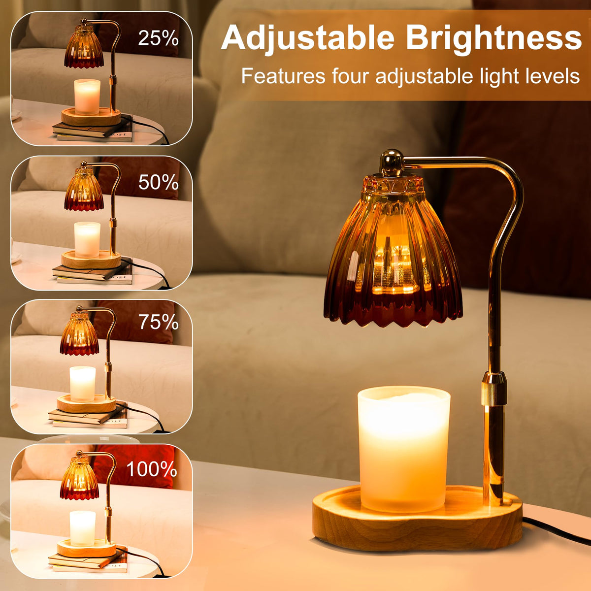 Candle Warmer Lamp with Timer Dimmable J903415