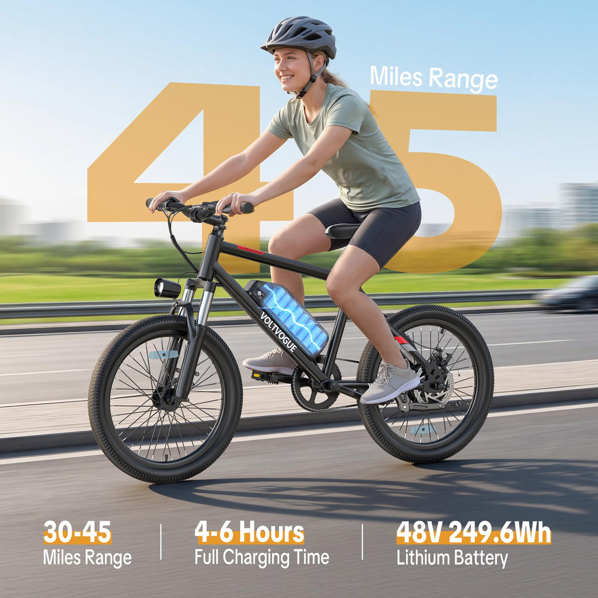 48V 1000W Peak Motor 22 mph 20Inch Fat Tires Electric E-Bike T133