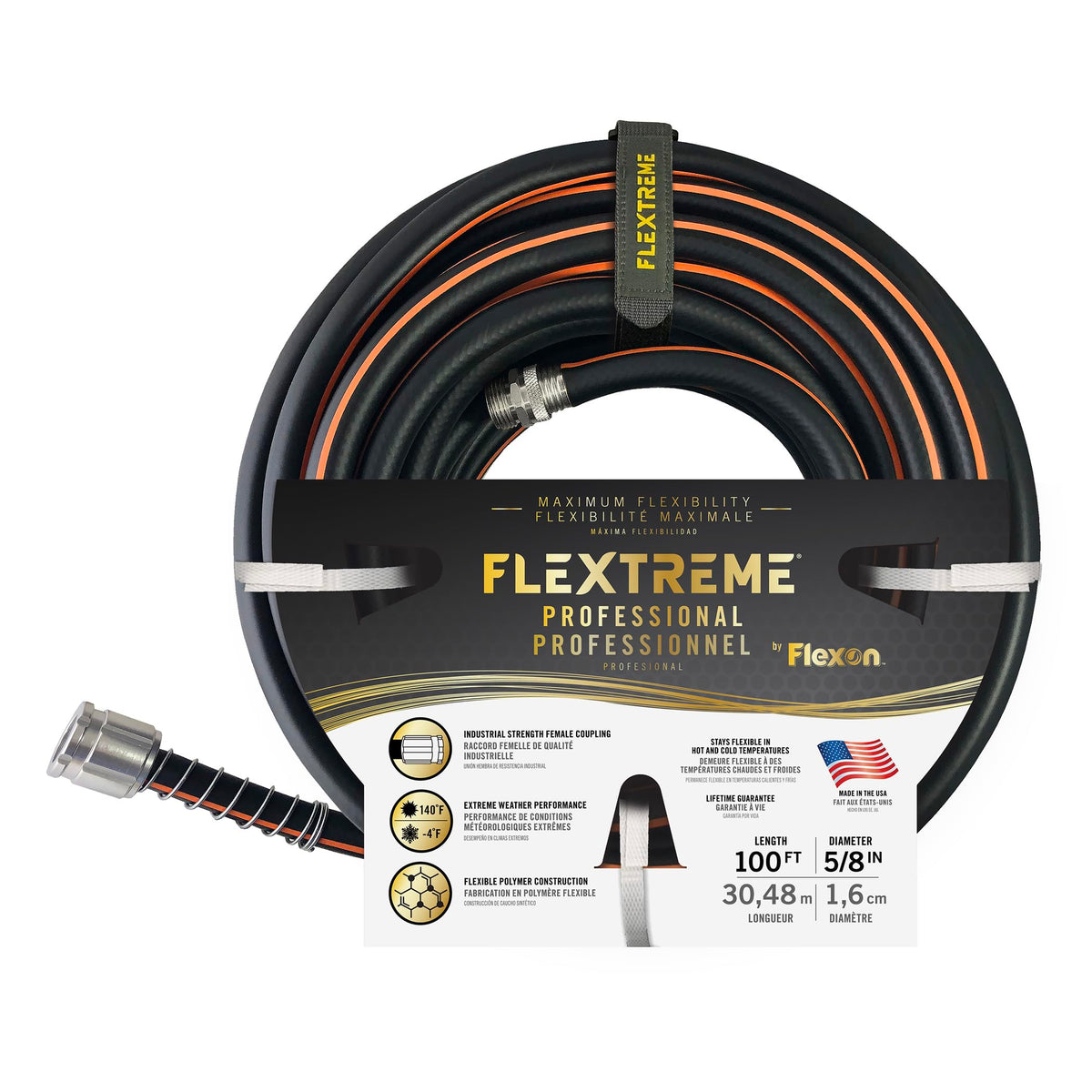 5/8" x 100ft Rubber Garden Hose D342