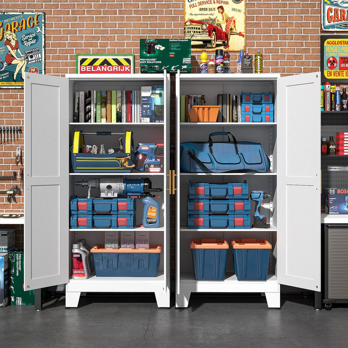 White Metal Storage Cabinet Z367