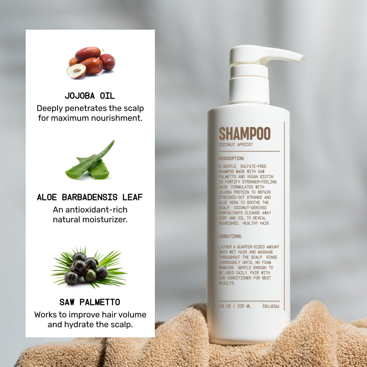 Shampoo and Conditioner Bundle Coconut Apricot 16 oz H45861