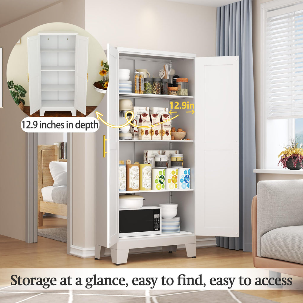 White Metal Storage Cabinet Z367