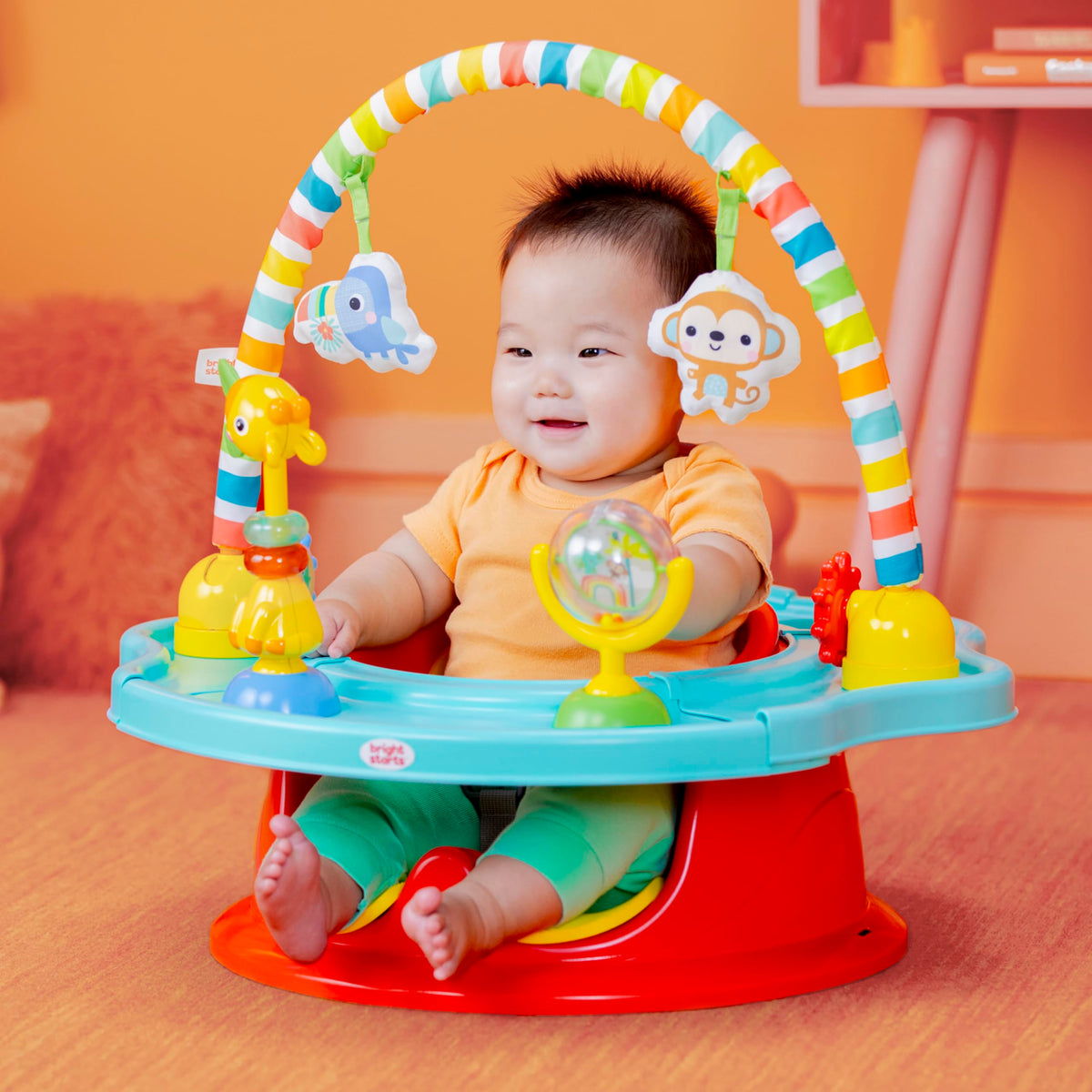 3-in-1 Baby Activity Seat with Toys, Snacking Tray, Booster Seat D362