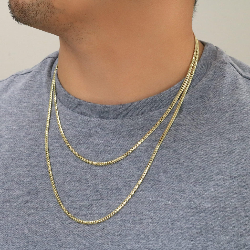 18k Yellow Gold Cuban Link Chain Necklace G181