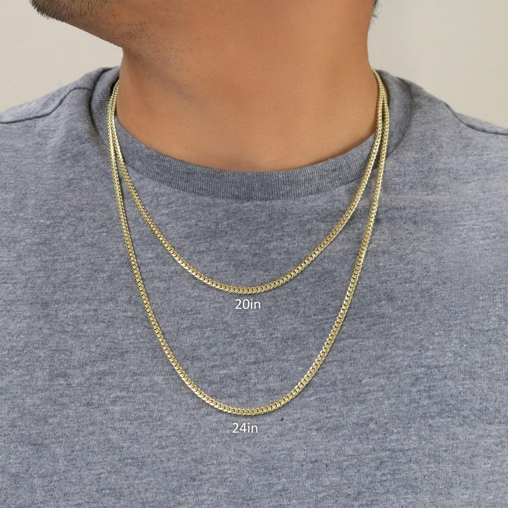 18k Yellow Gold Cuban Link Chain Necklace G181