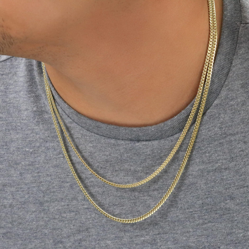 18k Yellow Gold Cuban Link Chain Necklace G181