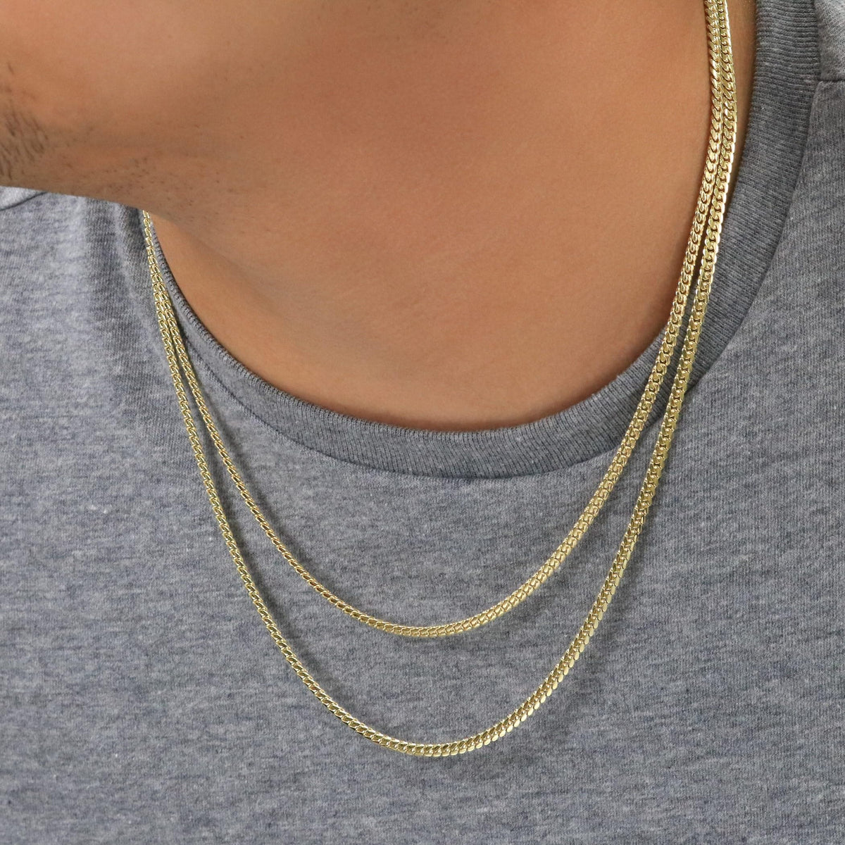 18k Yellow Gold Cuban Link Chain Necklace G181